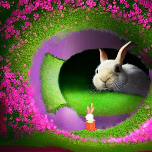 Image similar to down the rabbit hole