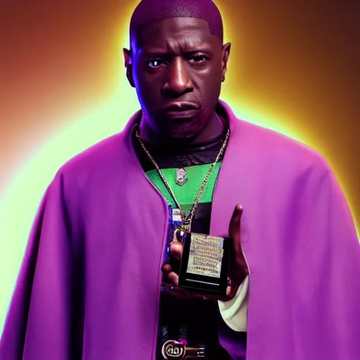 Image similar to gucci mane as mace windu in star wars episode 3, 8k resolution, full HD, cinematic lighting, award winning, anatomically correct