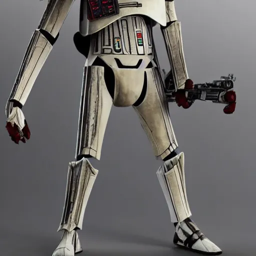 Prompt: general grevious combined with a stormtrooper, accurate, realistic, detailed, 4 k