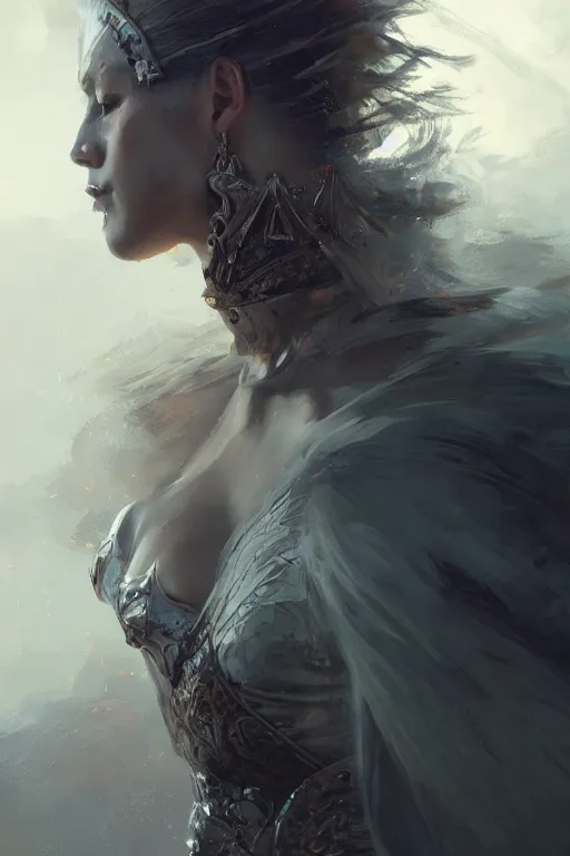 Image similar to Avalon knight, close-up portrait, fierce, intricate, elegant, volumetric lighting, scenery, digital painting, highly detailed, artstation, sharp focus, illustration, concept art, ruan jia, steve mccurry