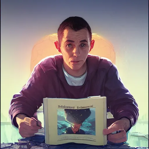 Image similar to highly detailed portrait malcolm in the middle, in gta v, stephen bliss, unreal engine, fantasy art by greg rutkowski, loish, rhads, ferdinand knab, makoto shinkai and lois van baarle, ilya kuvshinov, rossdraws, tom bagshaw, global illumination, radiant light, detailed and intricate environment