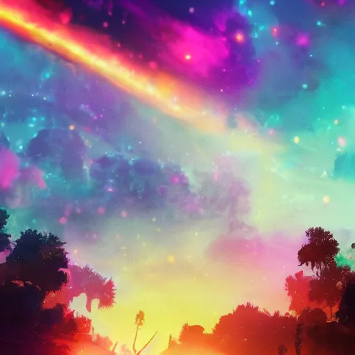 Prompt: a hello fresh ad, trent reznor, clouds, nebulae, starburst, neon colors, dreamy, phone wallpaper, 4 k, unreal engine, artstation, colorful, beautiful