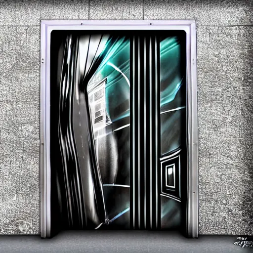 Image similar to photo art - deco sci - fi door