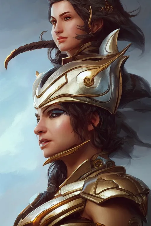 Image similar to amazon valkyrie athena, d & d, fantasy, portrait, highly detailed, headshot, digital painting, trending on artstation, concept art, sharp focus, illustration, art by artgerm and greg rutkowski and magali villeneuve