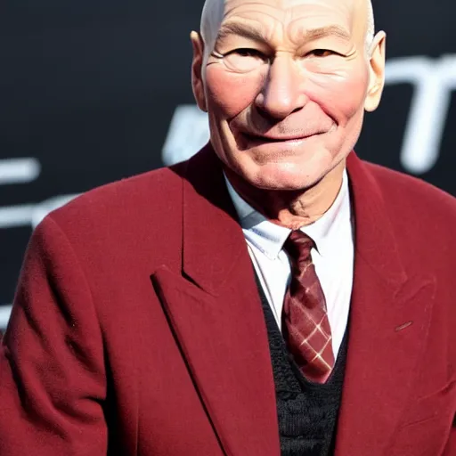 Prompt: Patrick Stewart dumped his cranberries