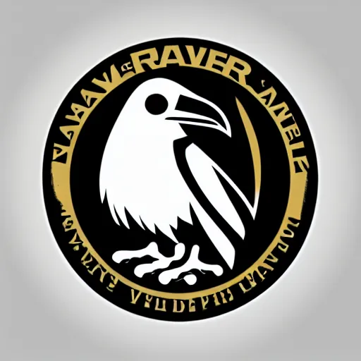 Prompt: Raven, logo, trending on dribbble.com mascot