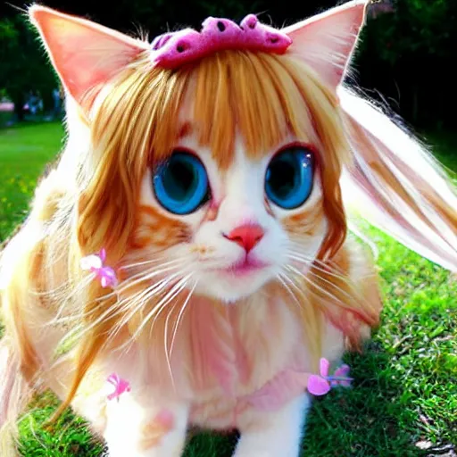 Image similar to Extremely cute!!! anime cat princess