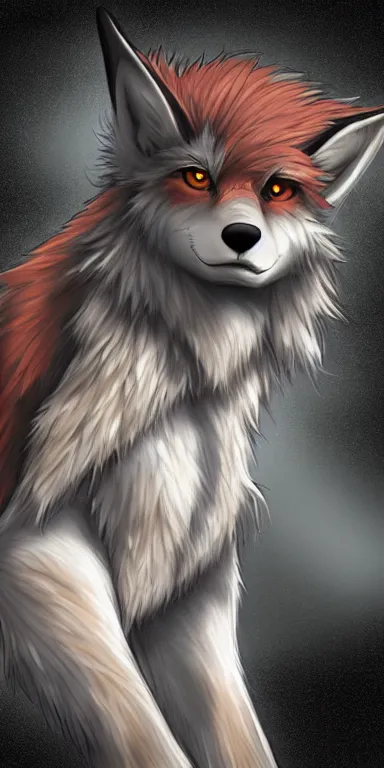 Image similar to gorgeous stylish anthro werefox in the city, photorealistic fursona furry art commission, anime, fullmetal alchemist, furaffinity, extremely detailed, award winning