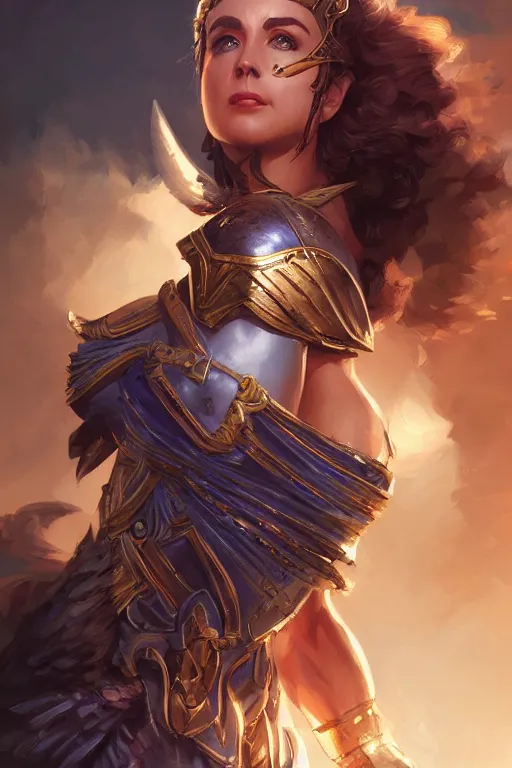 Image similar to amazon valkyrie athena, d & d, fantasy, portrait, highly detailed, headshot, digital painting, trending on artstation, concept art, sharp focus, illustration, art by artgerm and greg rutkowski and magali villeneuve