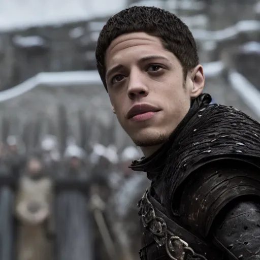 Image similar to still of pete davidson in game of thrones