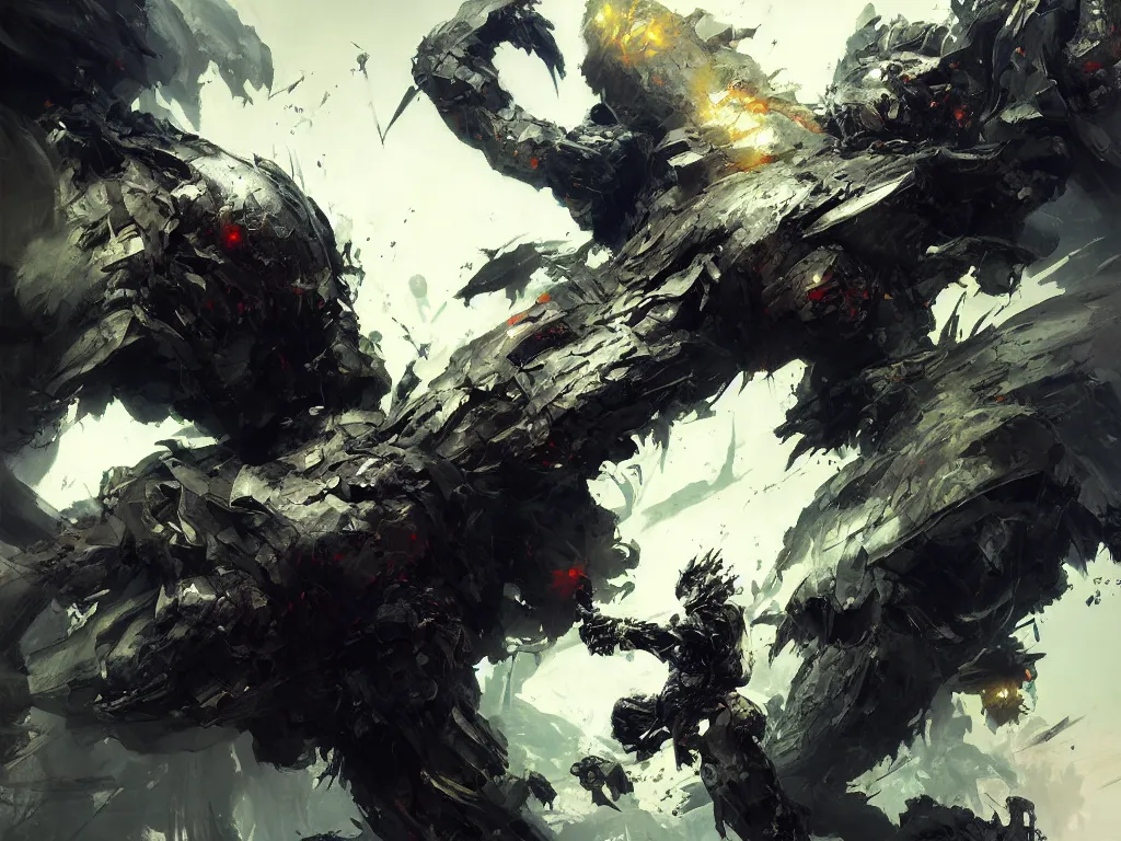 Image similar to black monster energy, award winning collaborative painting by geg ruthowski, alphonse murac, craig mullins, ruan jia, wlop, yoji shinkawa, collaborative artwork, exquisitely high quality and detailed