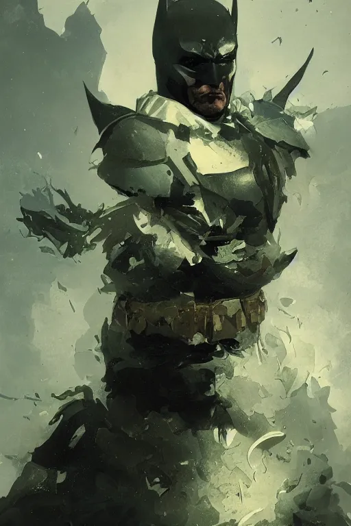 Image similar to batman, legendary warrior, heroic fighter, decorative ornaments, battle armor, by carl spitzweg, ismail inceoglu, vdragan bibin, hans thoma, greg rutkowski, alexandros pyromallis, perfect face, sharply focused, sharply detailed, centered, realistic shading