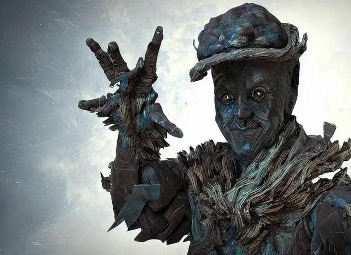 Prompt: digital art of a sorcerer made of plastic by paul mavrides and leon chwistek for sale on facebook marketplace and cryengine