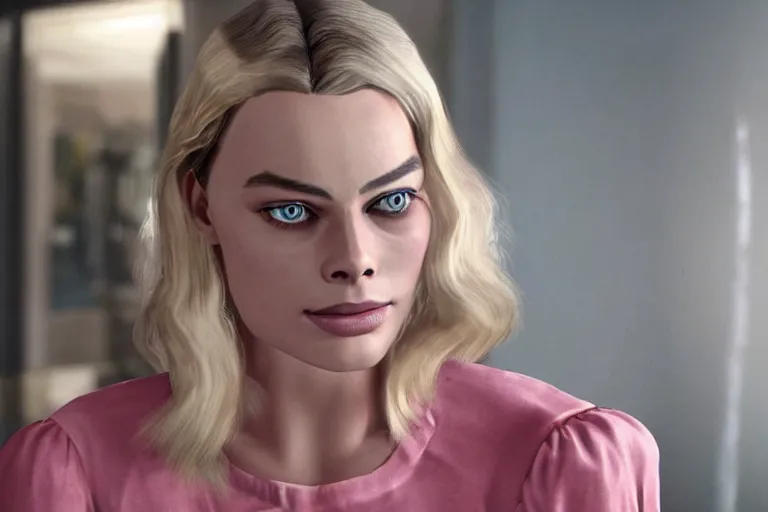 Image similar to margot robbie in garry's mod