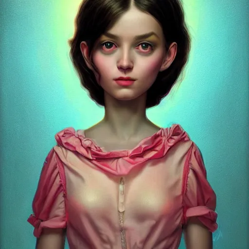 Prompt: a portrait of an beautiful young women, bright colors highly detailed, ultra realistic digital painting, artstation, concept art, pop, smooth, sharp focus, illustration, art by mark ryden 3 d 8 k ultra detailed