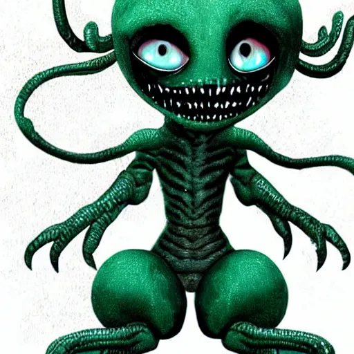 Image similar to Alien monster in a cute style as a good creature
