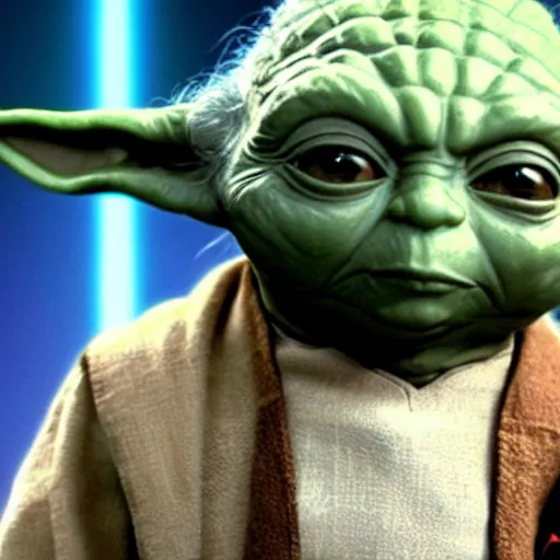 Image similar to yoda wearing a star trek uniform, photo, 8k