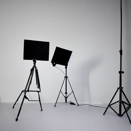 Prompt: an ultra high definition professional studio photograph, 5 0 mm f 1. 4 iso 1 0 0. the photo is set in a plain empty white studio room with a plain white plinth centrally located, a mobile phone is on top of plinth in the centre of the photograph. three point light.