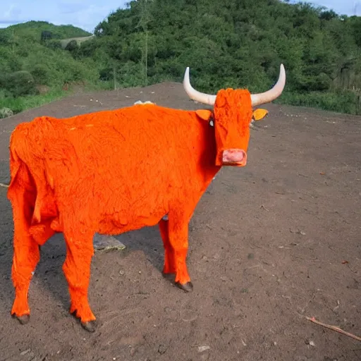 Prompt: doritos locos cow, cow made of doritos