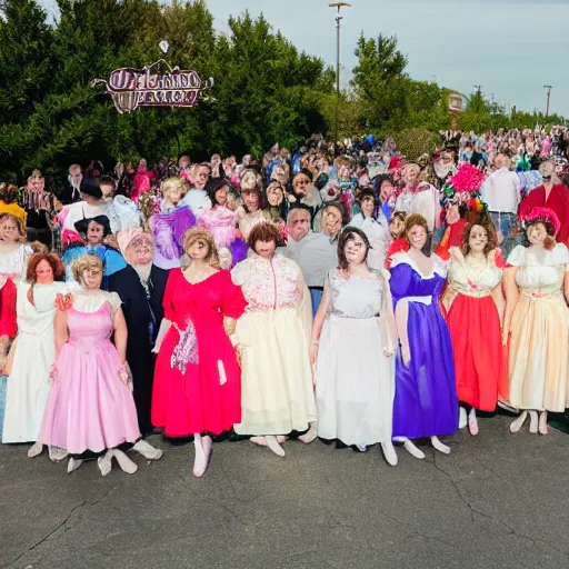 Image similar to large group of people wearing lolita dresses