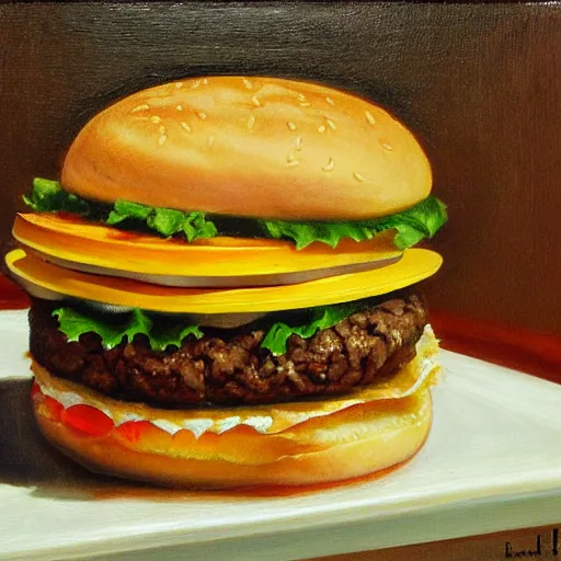 Prompt: hamburger, by Hopper Edward-n 4