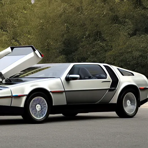 Prompt: dmc-12Deleorean made by Ford, Ford DeLorean 2012