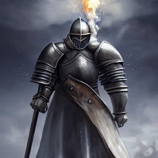 Image similar to a medieval fantasy knight with hot steam billowing from the cracks in his steel, matte oil painting, concept art, dnd, clear, crisp, sharp, award - winning, extremely detailed, 4 k, 8 k