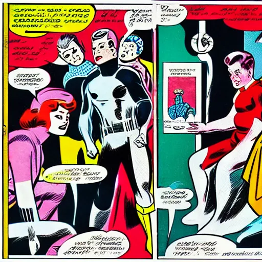 Image similar to color palette silver age comics