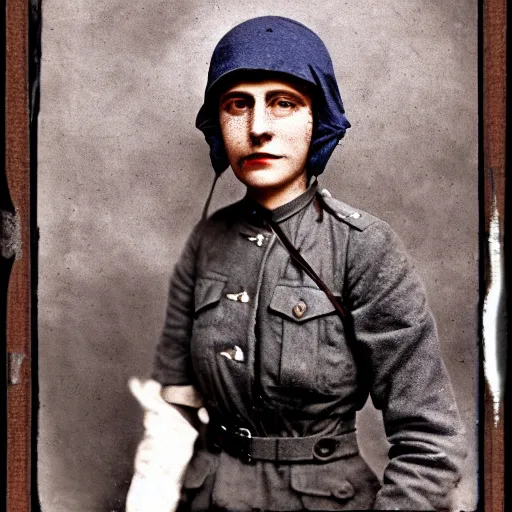 Prompt: world war i nurse, vintage photography, photography, restored, colorize