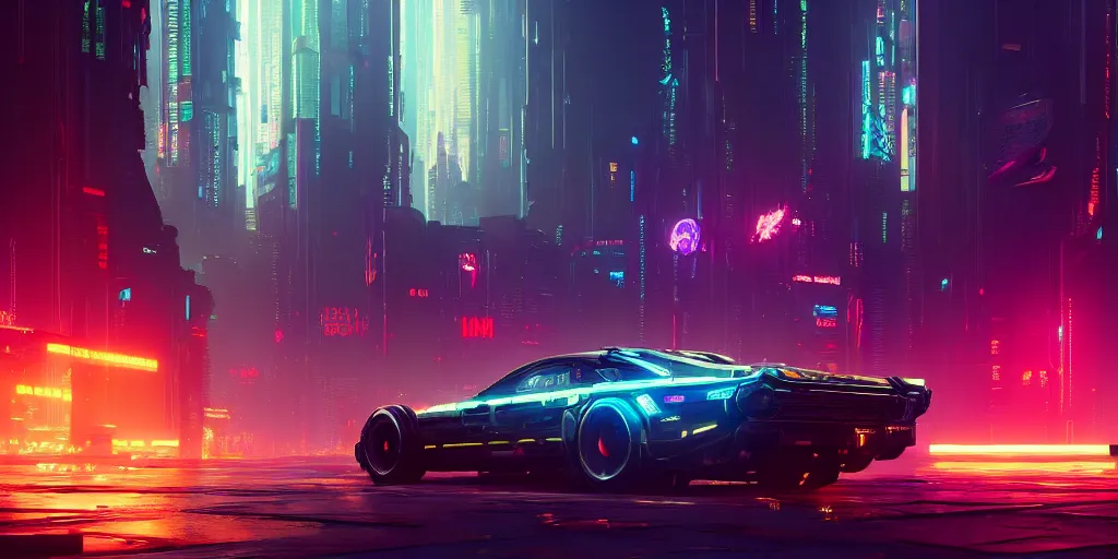 Image similar to cyberpunk 2 0 7 7, night time, city lights, extremely detailed digital painting, in the style of fenghua zhong and ruan jia and jeremy lipking and peter mohrbacher, mystical colors, rim light, beautiful lighting, 8 k, stunning scene, raytracing, octane, trending on artstation
