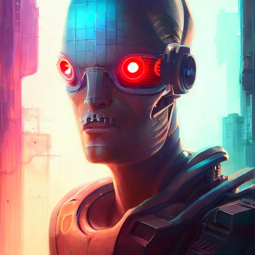 Prompt: a portrait of Ben Shapiro, cybernetic pinhead, cyberpunk concept art by pete mohrbacher and wlop and artgerm and josan gonzales, digital art, highly detailed, intricate, sci-fi, sharp focus, Trending on Artstation HQ, deviantart, unreal engine 5, 4K UHD image