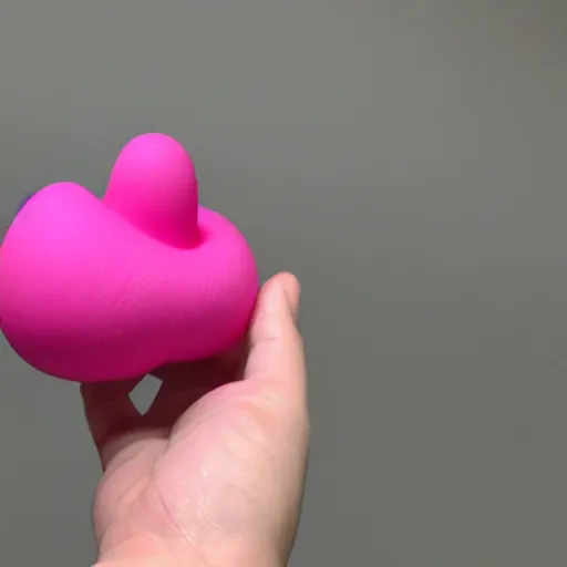 Prompt: a 3d printed plumbus, fully functional, fresh from the printer