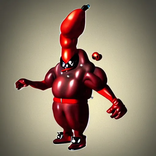 Image similar to duke nukem as a balloon creature