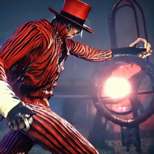 Prompt: freddy krueger in tekken 7, gameplay, fighting game,