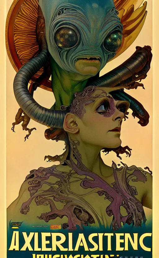 Image similar to exquisite imaginative alien creature poster art, movie art, by lucusfilm, weta studio, alphonso mucha, james jean, frank frazetta, 8 k, denoised