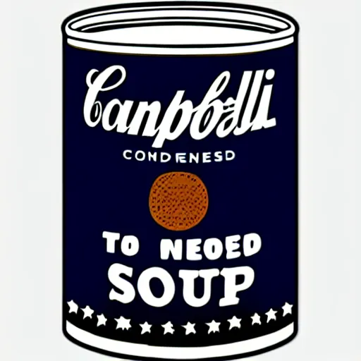 Image similar to cute campbell's soup by warhol sticker