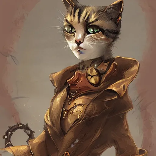 Prompt: cats concept art, steampunk, sharp focus, illustration, concept art by tooth wu