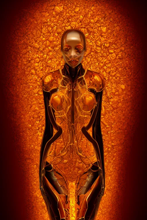 Prompt: a human figure encased in amber, symmetrical, highly detailed, digital art, sharp focus, trending on art station