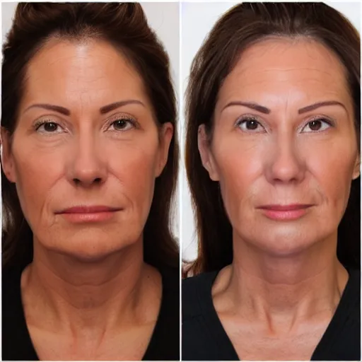 Prompt: before and after photos of botox surgery