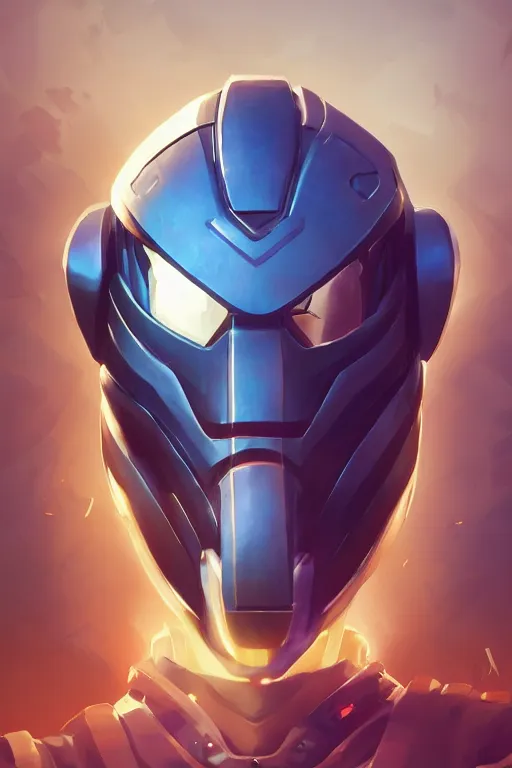 Image similar to epic mask helmet robot ninja portrait stylized as fornite style game design fanart by concept artist gervasio canda, behance hd by jesper ejsing, by rhads, makoto shinkai and lois van baarle, ilya kuvshinov, rossdraws global illumination radiating a glowing aura global illumination ray tracing hdr render in unreal engine 5