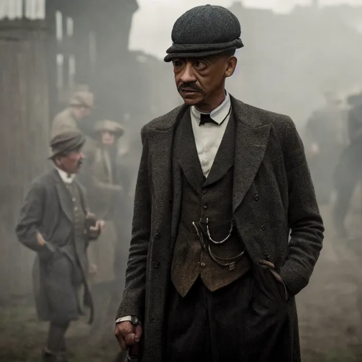 Image similar to Ana de Armas played by Giancarlo esposito in peaky blinders, 4k,