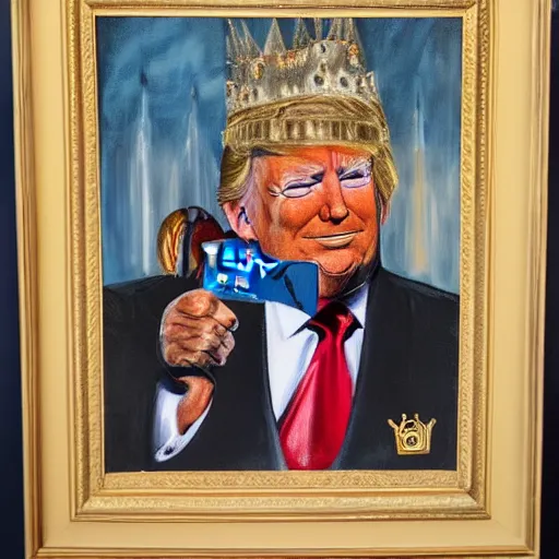 Prompt: trump as a king, painting, royal, award winning