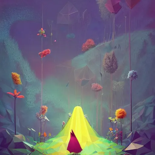 Image similar to low poly, pixar, surreal hybrid animals, nostalgia for a fairytale, magic realism, flowerpunk, mysterious vivid colors by andy kehoe and amanda clarke en un mundo de Gediminas Pranckevicius