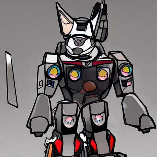 Image similar to a doge in a mecha suit