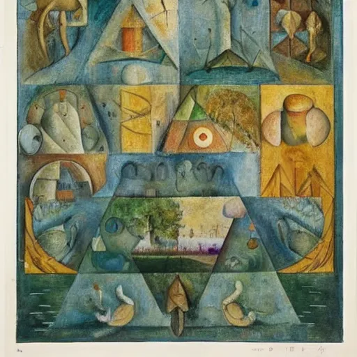 Image similar to mathematical equations inspired by bosch, bosch, klee. mathematical paradise, beautiful animals, equation heaven, beautiful plants, platonic solids, elegant diagrams, beautiful equations, oil paint, hyperrealistic, on loan from louvre, masterpiece