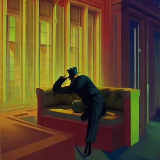 Image similar to Babylon berlin, very coherent, painted by Edward Hopper, Wayne Barlowe, painted by James Gilleard, airbrush, art by JamesJean