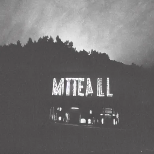 Image similar to vintage photo of Motel Hell 16mm, dramatic lighting