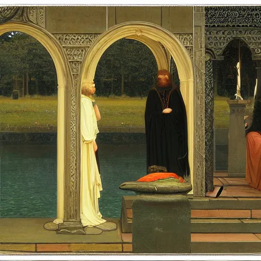 Image similar to Lord of lampreys, Edmund Leighton