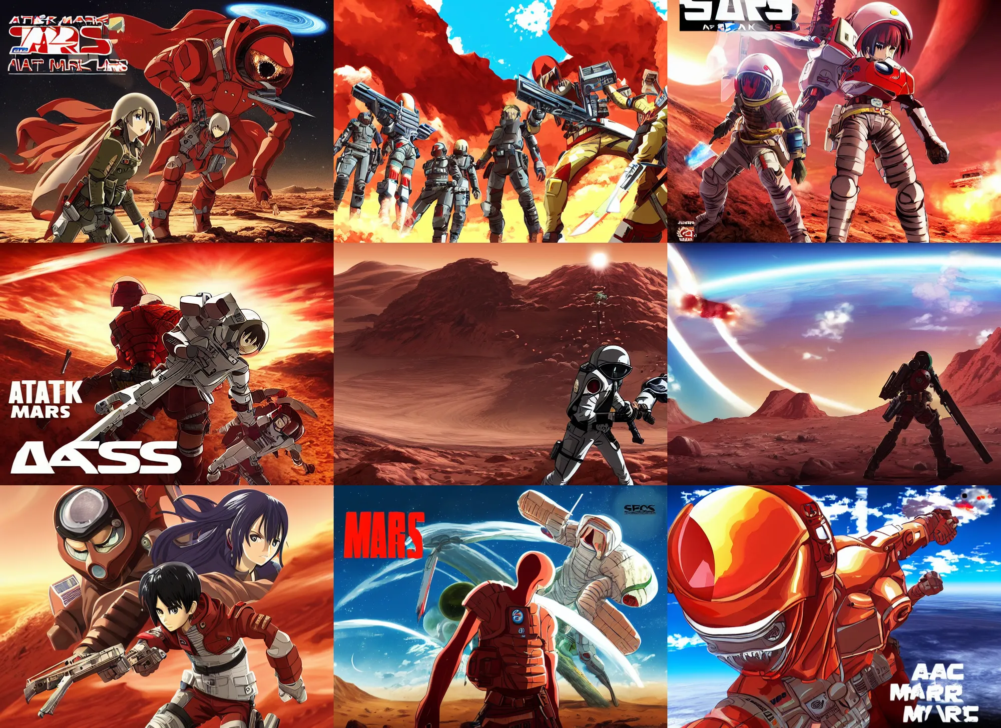 Prompt: attack on mars by sega