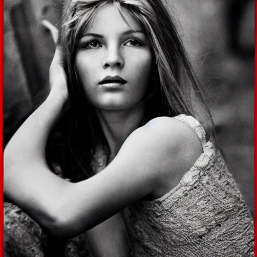 Image similar to beautiful ukrainian young woman by terry o'neill